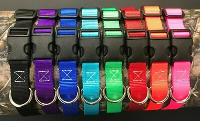 HEAVY DUTY NYLON DOG COLLAR - ADJUSTABLE (MADE IN KY, USA BY SNOW CREEK MFG)