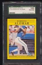1991 Fleer Update Roberto Alomar #U-63 Blue Jays Card SGC 100 PRISTINE
