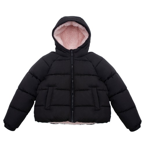 Rokka&Rolla Girls' Heavyweight Puffer Jacket Sherpa Lined Winter Coat - Picture 8 of 42