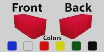 TABLECLOTH MARKET 4 ft Fitted Tablecloth 34 inch Height Dj Bar Table Cover adjustable height riser