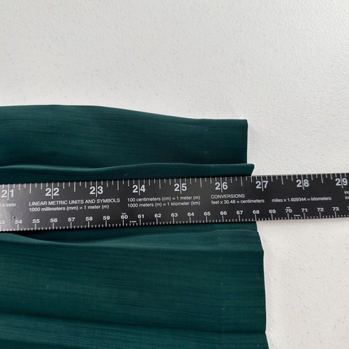 Leslie Fay Womens Petite Pleated Midi Skirt 12 Polyester Teal Green Chiffon a - Picture 4 of 8