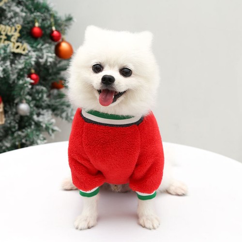 Christmas Dog Clothes Pet Clothing For Small Medium Dogs Fleece Warm Sweatshirt - Picture 16 of 54