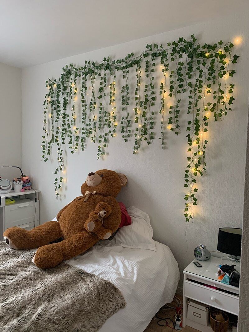 Fake Vines For Bedroom With 100 Led String Lights Hanging - Temu