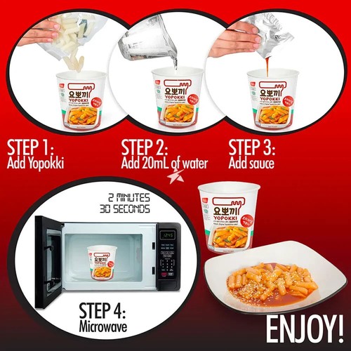 Young Poong HALAL Original Topokki (Reiskuchen) Tasse 140g (2er Pack) - Bild 4 von 5