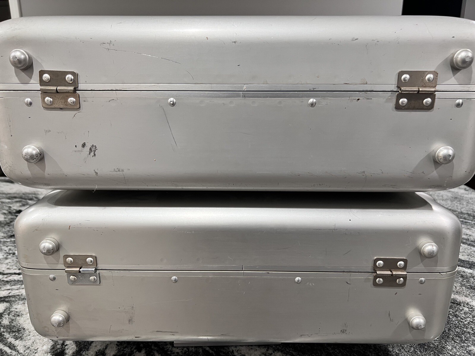 (2) Zero Halliburton Camera Suit Case 21x17x8 Aluminum Box Travel