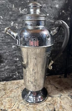 Vintage Chromium Plated LB LONDON & BRIGHTON Martini Pitcher Cocktail Shaker Tea