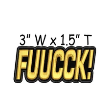 F**cck! Text Words Patch Embroidered Patch Iron-on Applique Funny Sayings