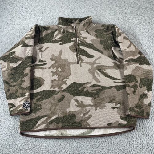 Cabela's Alaskan Guide Water Resistant 1/2 Zip Camo Pullover Men’s Size Large