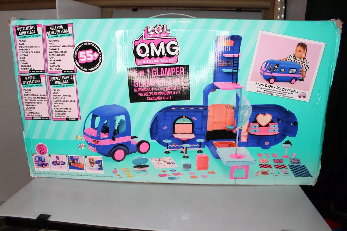 OMG 4-in-1 Glamper Camper 55+ Surprises Blue – L.O.L. Surprise