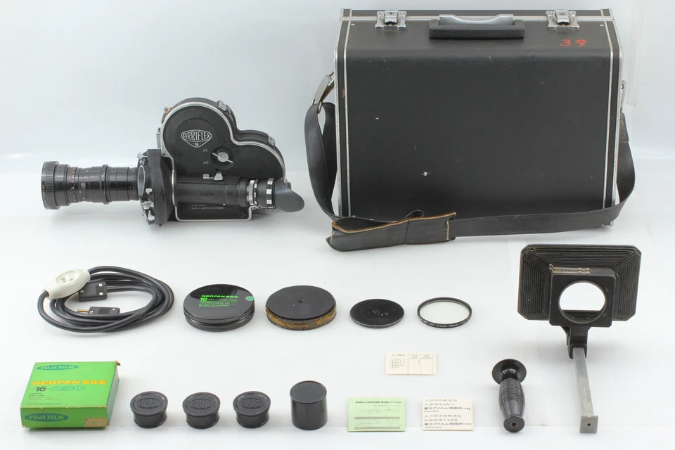 CLA'd [COMO NUEVO con maletero] Arriflex 16 ST Cámara fotográfica Angenieux 10 12 B Lente JAPÓN Foto 3 de 4
