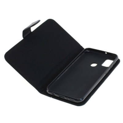 Book Case Etui Handytasche Tasche Hülle f. Samsung Galaxy M21 (Schwarz)