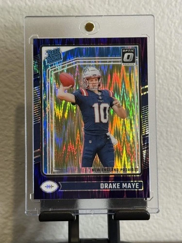 Drake Maye [Purple Shock] #229 [Rookie] 2024 Panini Donruss Optic