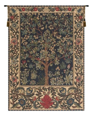William Morris Tapestry | Tree of Life Belgian Jacquard Cotton Wall Hanging