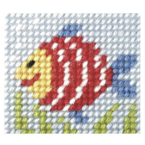 Orchidea Unisex Multicolor Emb Kit Rainbow Fish - Needlepoint Kit: My First Embroidery: Rainbow Fish - Image 2