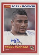 2013 Score 2013 Rookie Red Signatures 2/49 Kenny Vaccaro #387 Auto 03xg