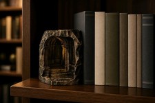 Gothic Cathedral Nook Book Nook, LED Lit Staircase Diorama V2 Bookend