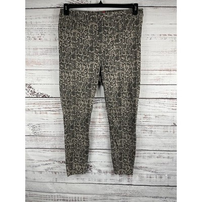 Spanx Pants Women's 2XL Gray Snake Print Pull On Cropped Skinny Stretch Animal
