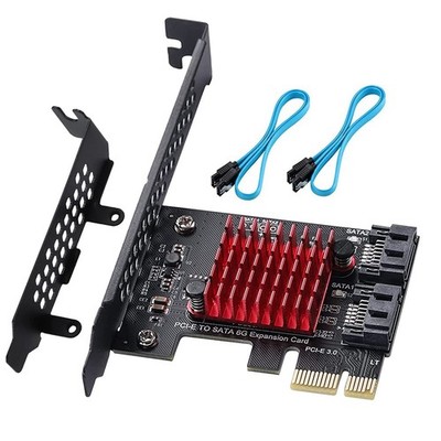 PCIe SATA Controller Card 2 Port 6Gbps Expansion Adapter for PC
