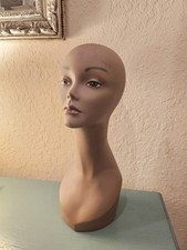 Vintage Female Mannequin Head, 18" Tall, Hats, Wigs, Jewelry Display-Very Good