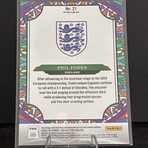 2024-25 Panini Select EPL Phil Foden Stained Glass ** Case Hit SSP ** - Bild 2 von 2