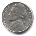 1964 P JEFFERSON NICKEL SCARCE RARE US AMERICAN OLD AUCTION  5 CENT COIN #532