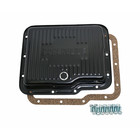 GM Powerglide Transmission Oil Pan Gasket & Bolts Chevy Stock Capacity Black