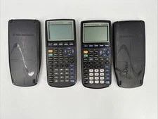 Lot of 2 Texas Instruments TI-83 and TI-83 Plus Graphing Calculator Black AS IS