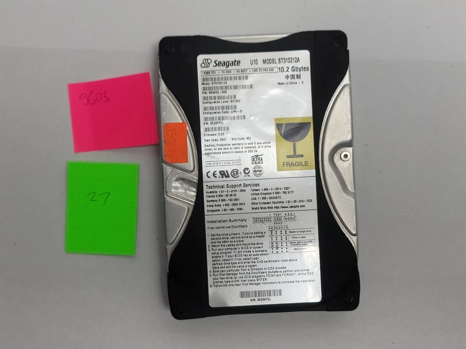 Seagate ST3102120A HDD , 3.5" , 10 GB, IDE/ATA/ATAPI-5/UDMA-66, tested w/ pics - Image 4 of 4