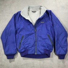 Vintage Patagonia Jacket Youth 9/10 Fleece Lined Ski Coat USA 90s Purple Blue