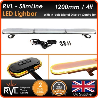 SLIMLINE 1200mm Amber Light Bar 120cm 1,2m LED R65 Recovery Blinklicht