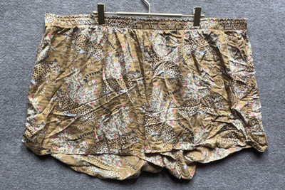 Print Fresh Women s Bagheera Leopard Orange Pajama Shorts Size 2X Organic Cotton