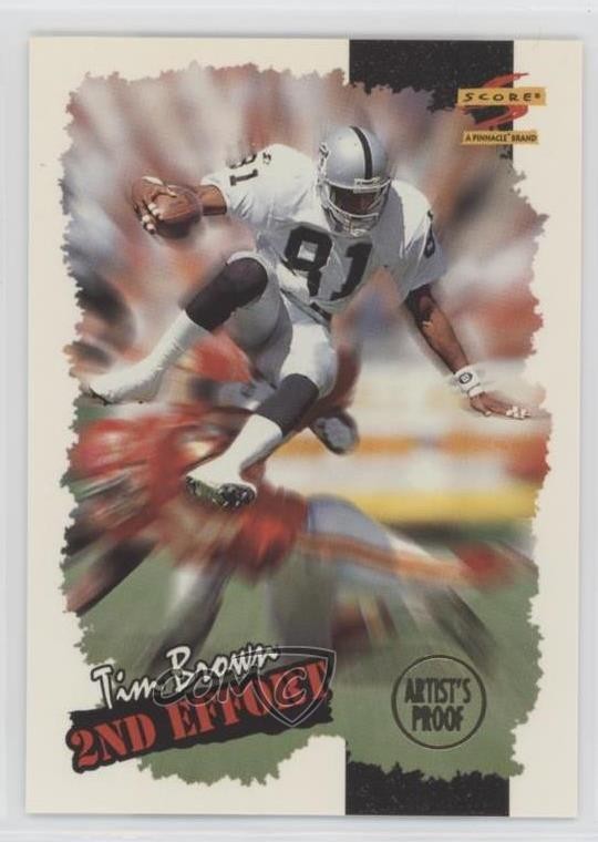 1996 Score 2nd Effort Artist's Proof Tim Brown #255 HOF 8wm
