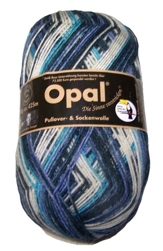 Opal 4-Ply Sock Yarn Rainforest Color #4006, Prinz Henry, Self-Striping, 464 Yds