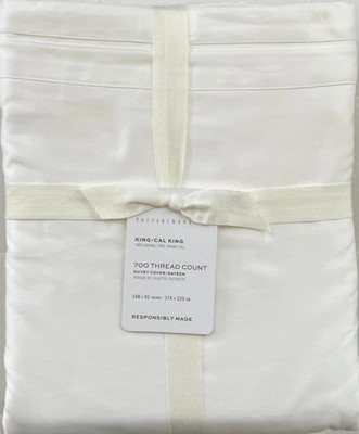 Pottery Barn 700 THREAD COUNT King/California King Duvet  White NWT