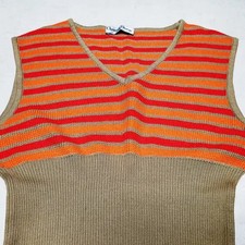 Christian Dior Japan Vintage Ribbed V-Neck Knit Top - Size M