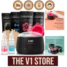 Effortless Hair Removal Waxing Kit with Digital Warmer - 14oz for All Skin Types
