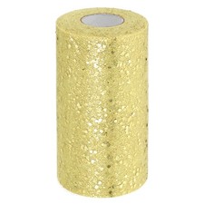 Tulle Fabric Rolls 6" by 50 Yards Fabric Spool Tulle for DIY, Light Yellow