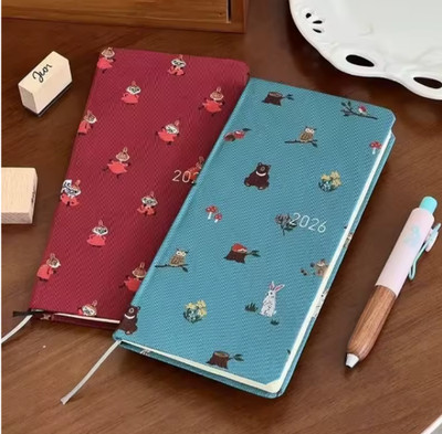 2026 Animal Theme A5 Planner   Cute Wildlife Design | Student Study Schedule