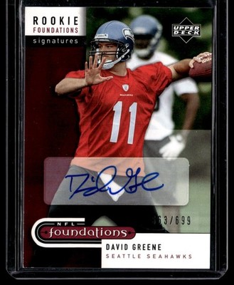 David Greene 2005 Upper Deck Foundations #202 #/699 Rookie RG-B-0014