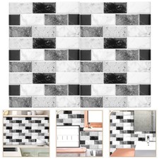 6 Sheets Stick Tile Self Adhesive Wall Tiles Kitchen Peel and Backsplash on