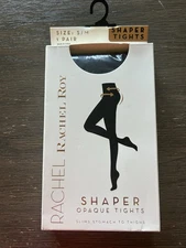 Rachel Roy Shaper Tights Size S/M Opaque Black Pantyhose Slimming Control Top