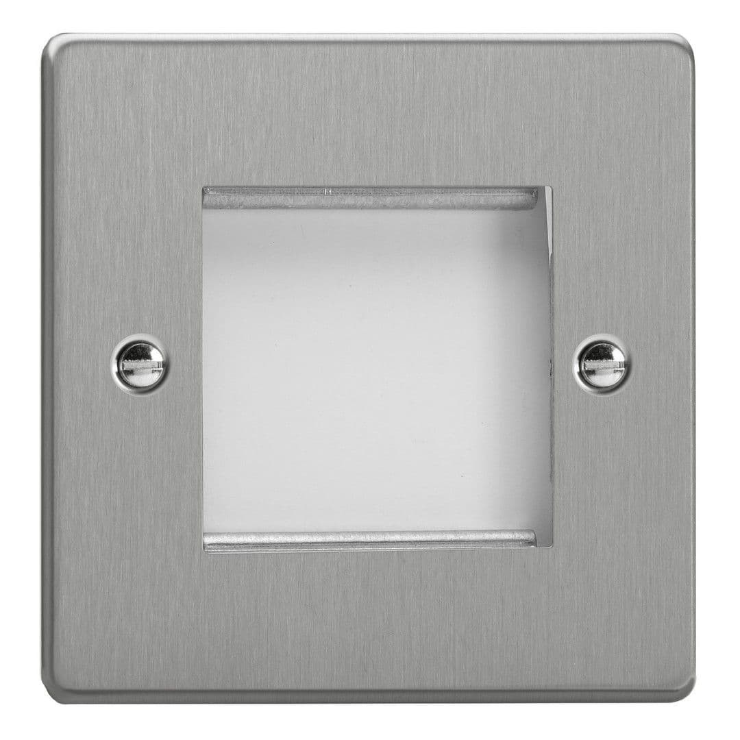 Varilight XDEG2.BS Essential Brushed Steel DataGrid Plate (2 Grid Spaces)