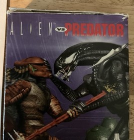 Atari Jaguar Alien vs Predator Game Cartridge CIB Box Manual Overlays Poster Vtg