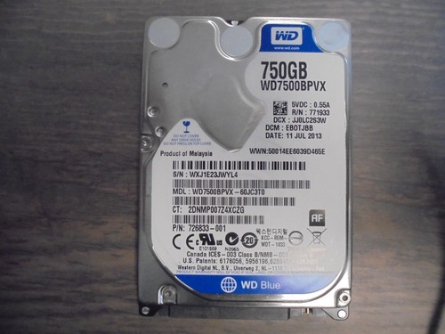 WesternDigital WD500BPVX 2,5 Zoll, 750GB SATA III Interne Festplatte