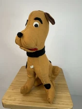Scooby Doo Vintage Plush Standing Up 1970 Fabric Eyes Collar RARE Stuffed Toy