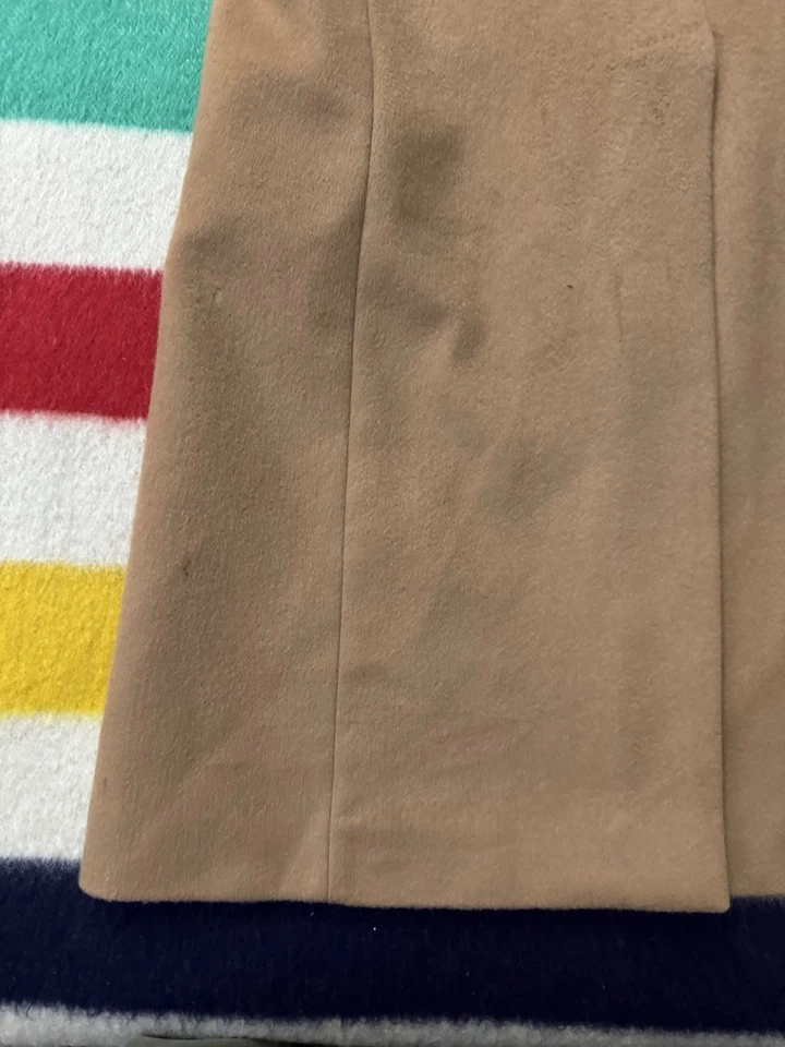 MAISON MARTIN MARGIELA x H&M Camel Tan Wool Overcoat Inverted lapels 46 XL 2X - Image 4 of 4
