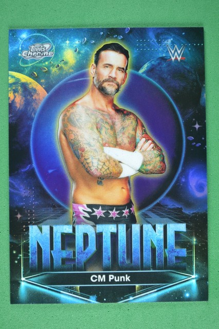 CM Punk 2026 Topps Cosmic Chrome WWE Planetary Pursuit Neptune SP #PPN-4