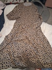 shein women's clothingxl Dress Lepard Print