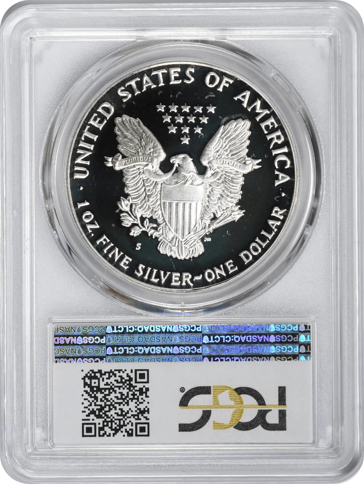 1989-S American Silver Eagle Dollar PR70DCAM PCGS Proof 70 Deep Cameo - Image 2 of 2