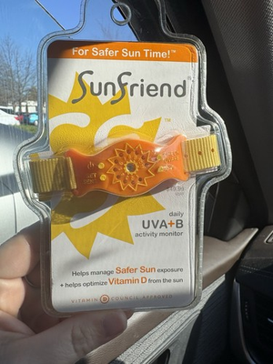 #ad #ad 2 Sun friend UVAB Activity Monitor Sunfriend Yellow Safer Sun Exposure $4.20